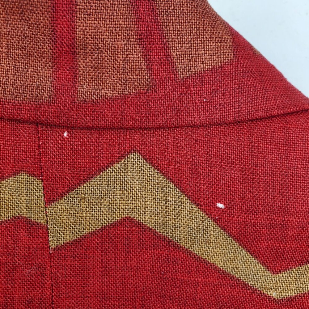 Red Patterned Single-Button Blazer Jacket - Picture 11 of 15